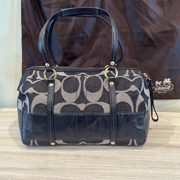 Coach Signature Denim Coach Barrel Bag - Picture 3 of 12